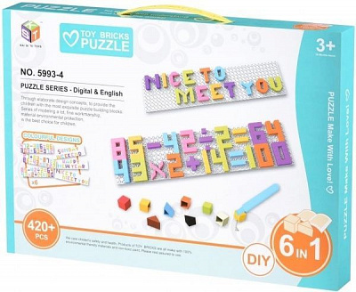 Пазл Same Toy Colourful designs Digital & English 5993-4Ut
