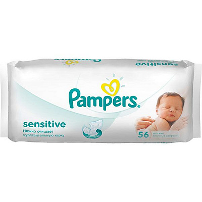 Салфетки влажные Pampers Sensitive 56 шт