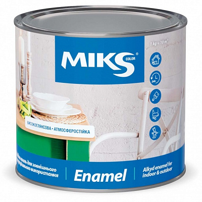 Емаль алкідна MIKS Color темно-зелена глянець 2,3кг