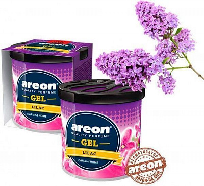 Ароматизатор на панель приборов АРЕОН гель консерва сирень