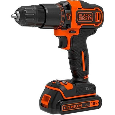 Шуруповерт аккумуляторный Black+Decker BDCHD18KB