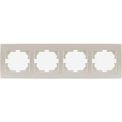 Рамка четырехместная Lezard Rain горизонтальная жемчужно-белый 703-3030-149