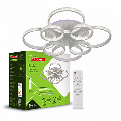 Люстра стельова Eurolamp 150 Вт LED-модуль білий LED-LR-150-M19(white)