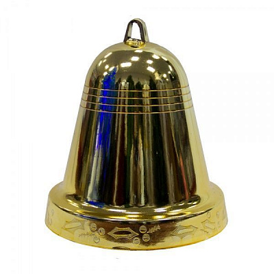 Прикраса новорічна Девілон Дзвоник глянець, золота 890506 25 см