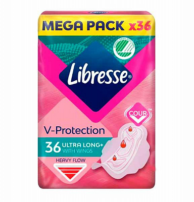 Прокладки гигиенические Libresse Ultra Long с крылышками удлиненные 36 шт.