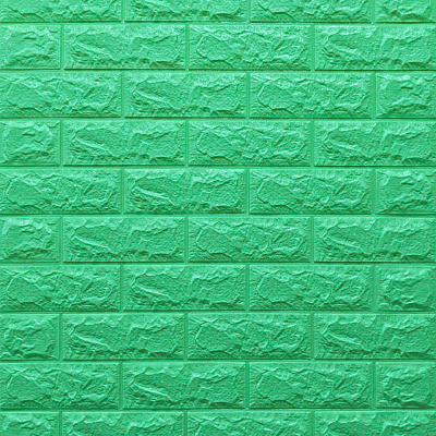 3D-панель з ПВХ самоклейна Sticker Wall цегла м'ятна 700х770х3 мм (012-3)