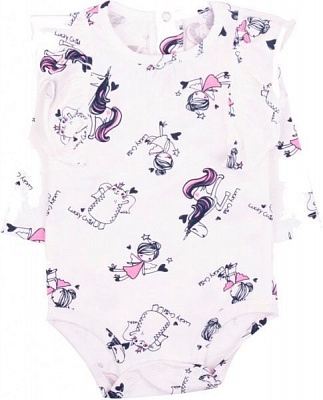 Боди Маленькие люди 1054-333 р.74 белый с принтом 