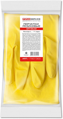 Перчатки латексные PROservice Optimum суперкрепкие р.L 1 пар/уп. желтые 