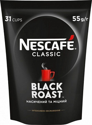 Кофе растворимый Nescafe Black Roast растворимый 55 г 
