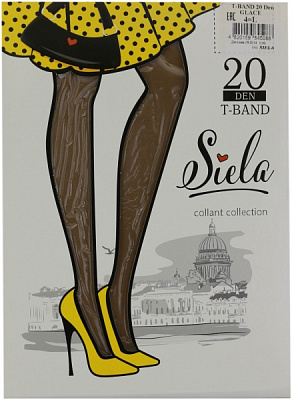 Колготки SIELA T BAND 20 den glase р. 4 светло-коричневый 