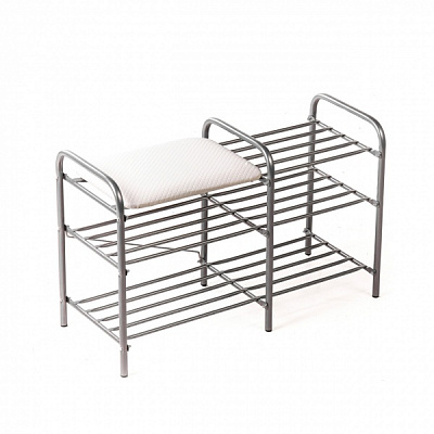 Подставка для обуви Люкс 3-уровневая металл 330x790x500 мм / серый 