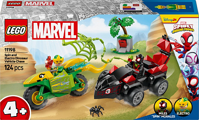 Конструктор LEGO Super Heroes Marvel Перегони на електромобілях з динозаврами 11198