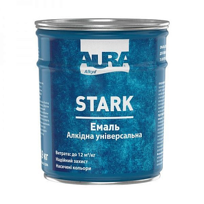 Емаль Aura® Stark алкідна універсальна білий мат 0,9кг