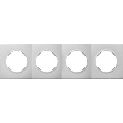 Рамка четырехместная HausMark Bela универсальная белый SNG-FRP.RD20G4-WH