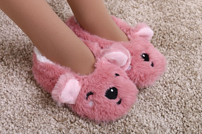 Капці дитячі для дівчинки Maxwin KIDS Звірята Кролик р.29-31 рожевий