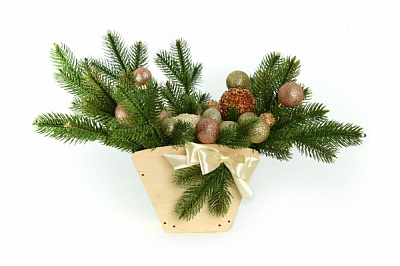 Композиція новорічна Кашпо Різдвяна історія 4007