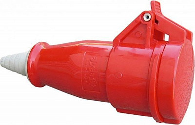 Розетка кабельна з кришкою-фіксатором із заземленням  Bemis BEM 40-024 червоний BEM 40-025