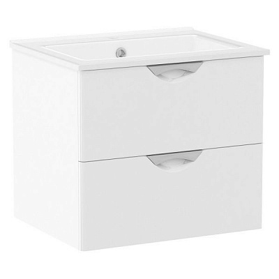 Тумба подвесная Imprese Nova Vlna 80 см f32103W с умывальником, белая