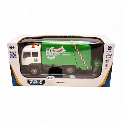 Автомодель TechnoDrive 1:32 Сміттєвоз (світло, звук) 510705.270