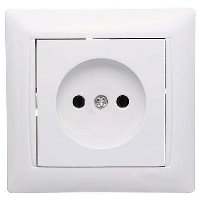 Розетка одинарна Титан біла