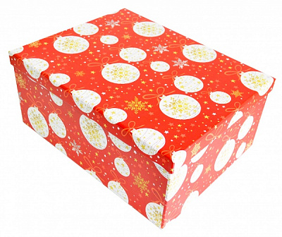 Коробка подарункова новогодние украшения 35х27 см 1110212709