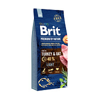 Корм сухой для собак для всех пород Brit Premium для собак с избыточным весом с индейкой 15 кг 170841/6604