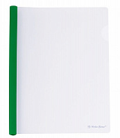 Папка пластиковая А4 с планкой-зажимом 2-65 листа зеленая Nota Bene