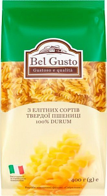 Макарони Bel Gusto Спіральки 400 г 4820159849703