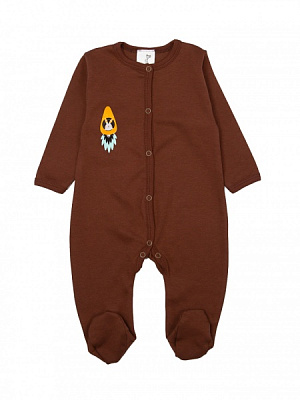 Комбинезон унисекс Bambinelli Зайчонок в морковке р.80 кэмел 