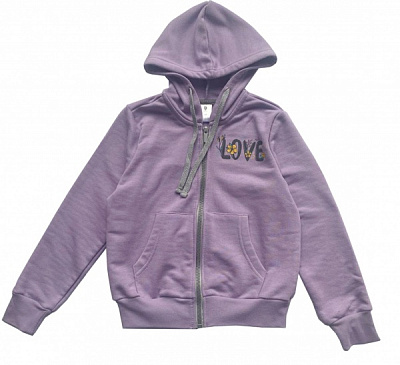 Толстовка для девочки Роза р.140 сиреневый 221119 