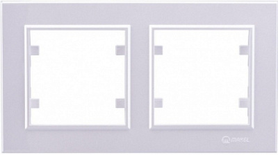 Рамка подвійна Makel Karea горизонтальна перлина 56100702