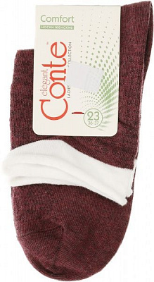 Носки женские Conte COMFORT 14С-75СП р. 23 винно-красный 