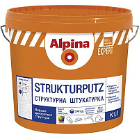 Декоративная штукатурка барашек Alpina Expert Strukturputz K1,5 16 кг белый