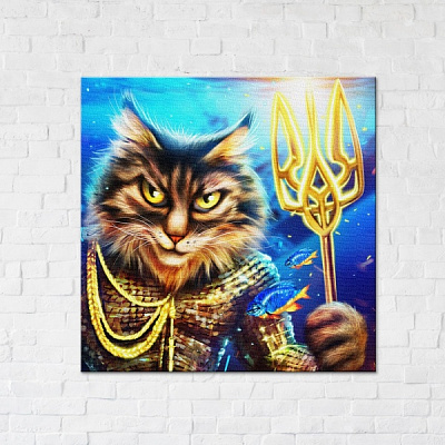 Постер Котик украинский Нептун ©Марианна Пащук 40x40 см Brushme 