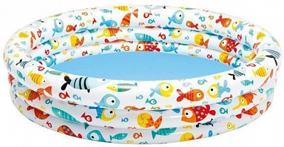 Бассейн Intex 59431 3 кольца, 132-28 cм, разноцветный