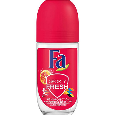 Антиперспірант для жінок Fa Sporty Fresh Аромат Грейпфрута та Ягід 50 мл