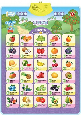 Интерактивный игровой набор Smart Koala аудио постер Fruits SKCIF3
