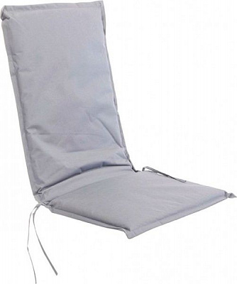 Подушка на стул серая 114х44х46 см