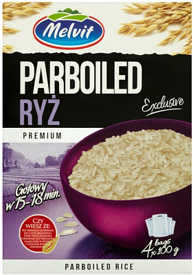 Рис Melvit пропарений 4х100 г