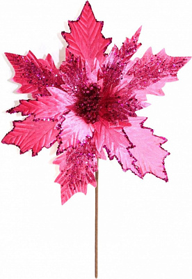 Квітка декоративна пуансетія гостра 30 x 30 2 кольори в асортименті синій / фуксія