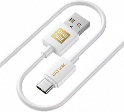 Кабель Luxe Cube 3A/60W USB-C to USB 1 м білий (8889998698469)