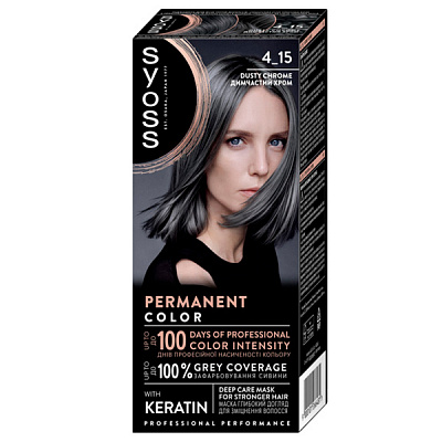 Краска для волос Syoss Salon Plex 4-15 Дымчатый хром 115 мл