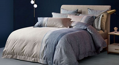 Комплект постельного белья Navy Stripes 2.0 серый меланж La Nuit 