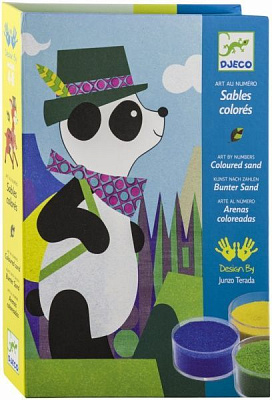 Набор для рисования песком Djeco Панда и его друзья DJ08630