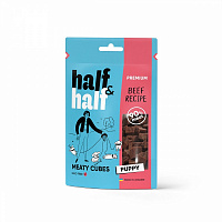 Лакомство для щенков Half&Half кубики говядина 100 г