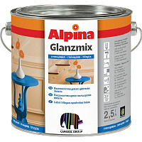 Эмаль Alpina GlanzMix темно-коричневая 2.5 л