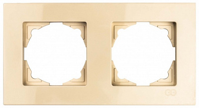 Рамка двухместная Gunsan Eqona горизонтальная крем 01 40 12 00 000 141