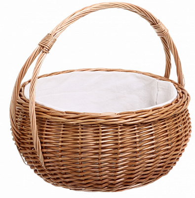Кошик плетений з текстилем 37х16/34 см TC23-11-1