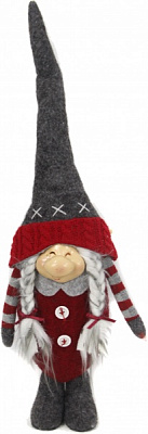 Декорация новогодняя SHENZHEN NANSING SCIENCE гномик девочка 36 см 