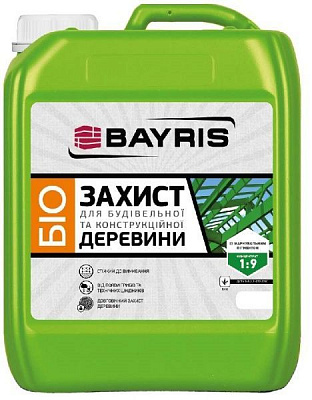 Грунт Bayris для конструкционной древесины Концентрат 1:9 зелёный 5 л